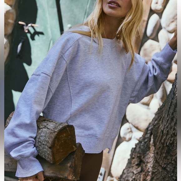 FP Movement by Free People Tops - NWOT Free People FP Movement Intercept Crewneck Sweatshirt in Heather Grey